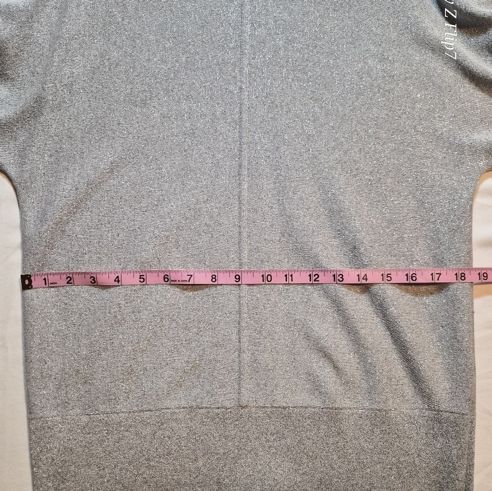 Talbots Petite Silver Metallic Shimmer Knit Top - Size XLP - Picture 5 of 9